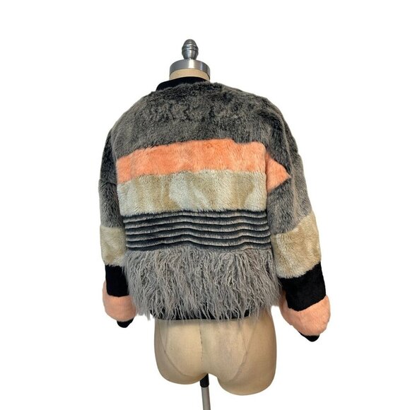 Young Fabulous & Broke On The Road Tokyo Faux Fur Jacket M/L - Picture 4 of 6